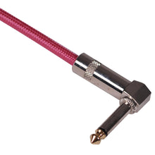Load image into Gallery viewer, SAGCRPK-20 - 3 Pack of 20' Pink Woven Cloth Guitar/Instrument Cables
