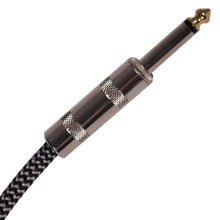 Load image into Gallery viewer, SAGCRSR-12 - 12' Silver Woven Cloth Guitar/Instrument Cable
