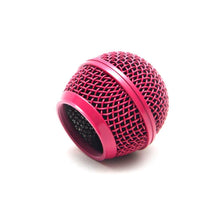 Load image into Gallery viewer, Replacement Steel Mesh Microphone Grill Head - Pink (4 Pack)
