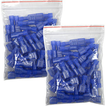 Load image into Gallery viewer, SAPT209 - 100 Pack of Fully Insulated 16/14 Gauge Female Quick Disconnect Wire Connectors
