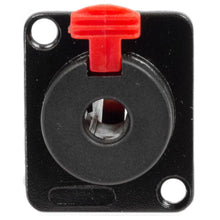 Load image into Gallery viewer, SAPT243 (5 Pack) - Locking 1/4" Female Panel Mount Connector - Black Metal 3 Pole
