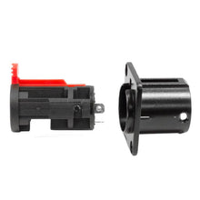 Load image into Gallery viewer, SAPT243 (5 Pack) - Locking 1/4" Female Panel Mount Connector - Black Metal 3 Pole
