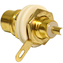 Load image into Gallery viewer, SAPT230 - RCA Gold Plated Chassis Mount Connector - White (10 Pack)
