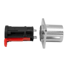 Load image into Gallery viewer, SAPT233 - Locking 1/4" Female Panel Mount Connector - Nickel Plated 3 Pole
