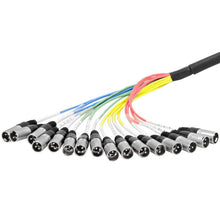 Load image into Gallery viewer, SARLX-16x50 - 16 Channel XLR Colored Snake Cable 50'

