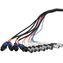 Load image into Gallery viewer, SASPS-8x4x50 - 8 Channel Powered Snake w/Speakon 50'
