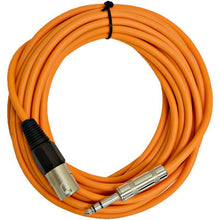 Load image into Gallery viewer, SATRXL-M25 - 6 Pack of Multiple Colors 25 Foot XLR Male to TRS Patch Cables

