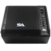 Load image into Gallery viewer, SAX-10M-PW - Pair of Powered Compact 10 Inch 2 Way Coaxial Floor / Stage Monitors with Titanium Horns
