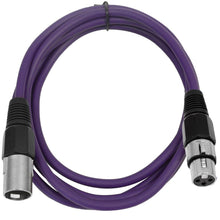 Load image into Gallery viewer, SAXLX-6 - 6 Pack of Multiple Colors 6 Foot XLR Patch Cables

